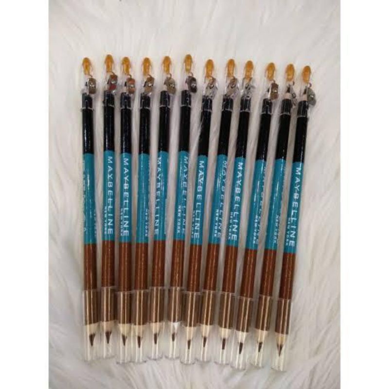 Pensil Alis Anti Air Waterproff Maybelline FIT ME Korea Import 2in1 - Hitam dan Coklat