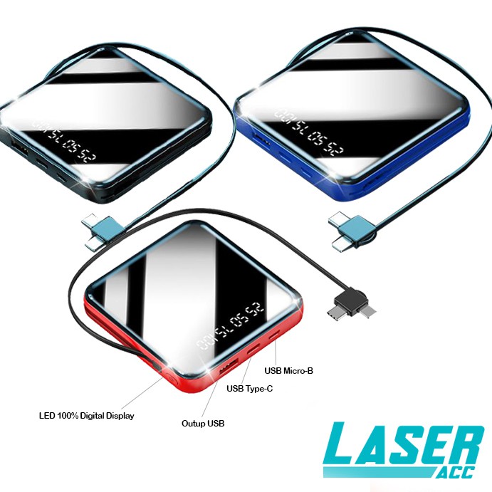 Powerbank Laser DL09 10000mah With Bracket Ori Garansi 1 Tahun