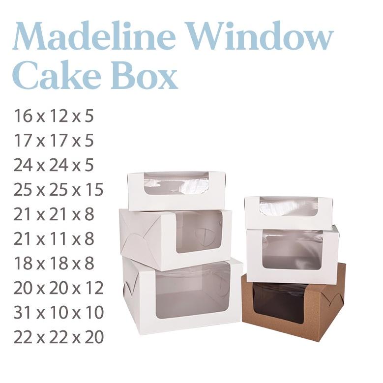 [Digipack] Madeline Window White Cake Box 20 x 20 x 12