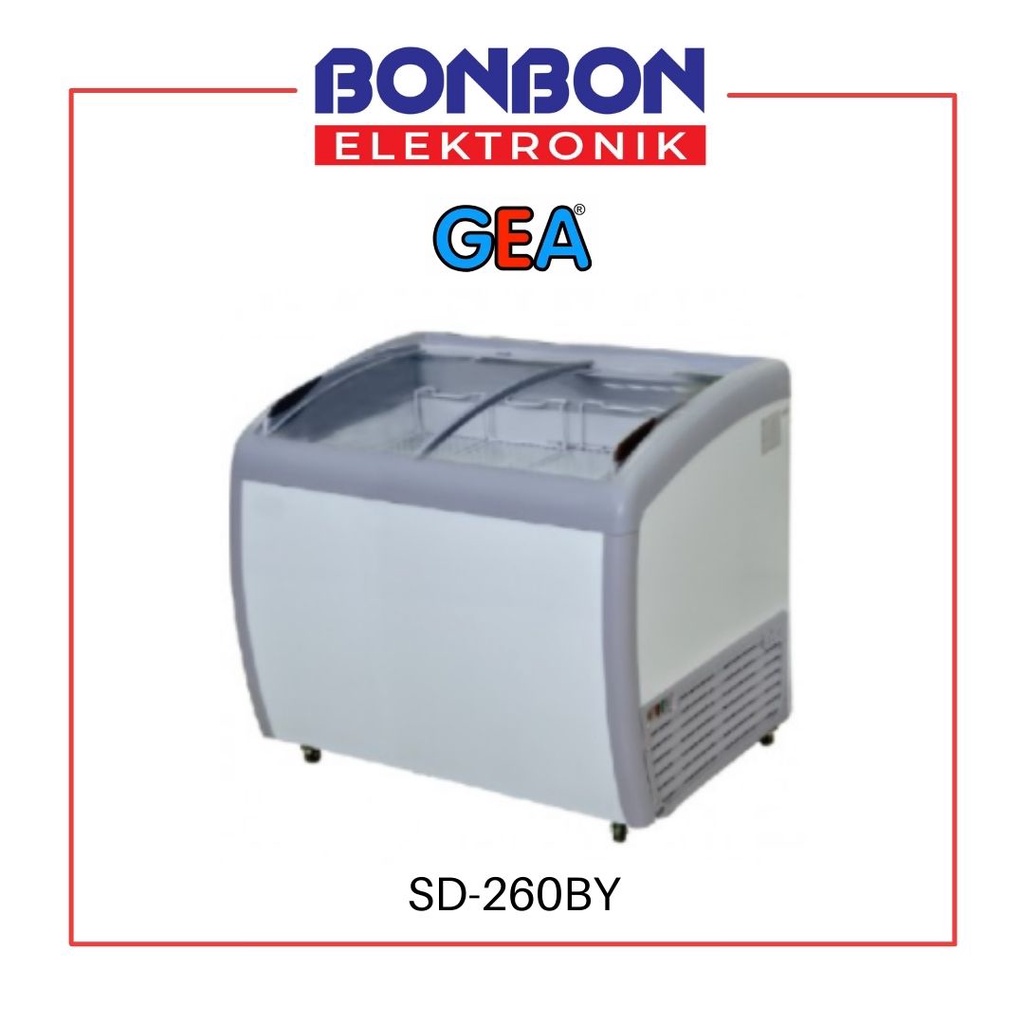 GEA Sliding Curve Glass Freezer SD-260BY / SD260BY 260L