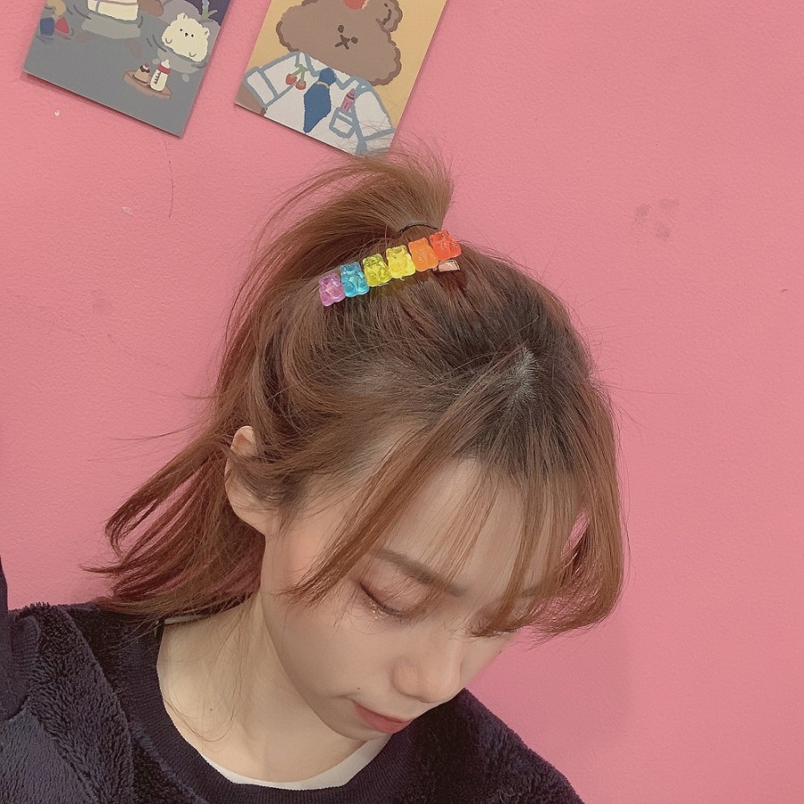 HP-02 jepitan gummy bear gum beruang yupi wanita hairpin jepit rambut