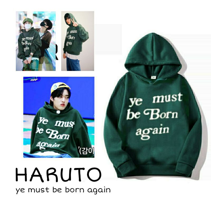 S - XXXXXL(6XL) Hoodie Y MUST BE B0RN AGAIN Jaket Jumper HARUTO BIG SIZE Sweater Ruto OVERSIZE KPOP Korean Fashion Jumbo Jaketin Aja