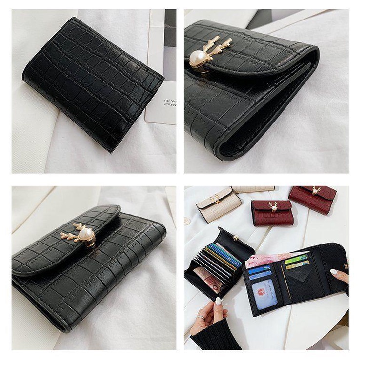 Dompet Lipat Wanita Mini Kecil Fashion Korea Style Dompet Cewek Import Kasual Women Wallet Satu7an D59