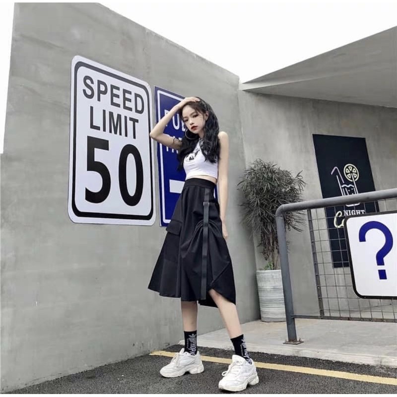 Terra Skirt / Rok Wanita Midi Y2K Style