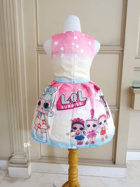 81105 LOL SG PINK / DRESS LOL / GAUN PESTA ANAK / DRESS PRINCESS IMPORT KOREA PINK UNGU