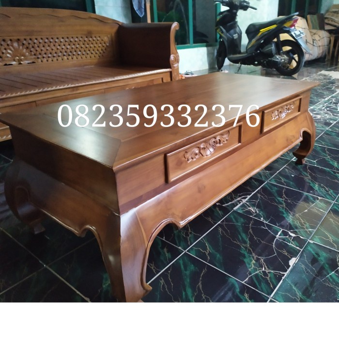 Meja tamu ukir jati Jepara meja ketapang ukir