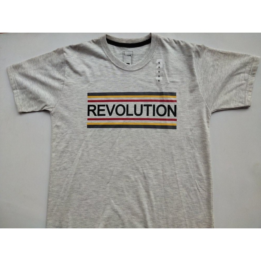 Kaos Pria T-Zone Casual Wear Abu lengan Pendek