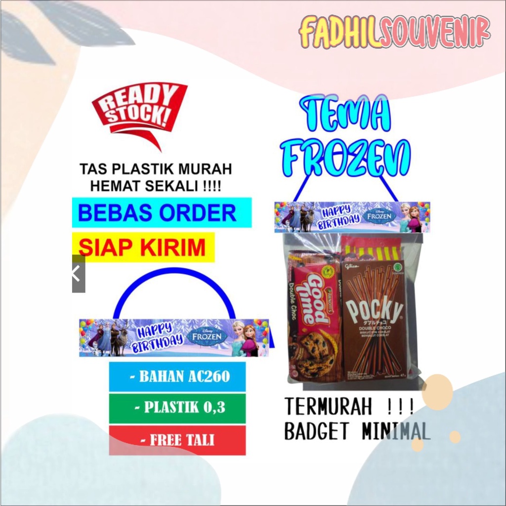

STOCK READY FROZEN GOODIE BAG MURAH TAS PLASTIK Ultah Anak Fadhilsouvenir