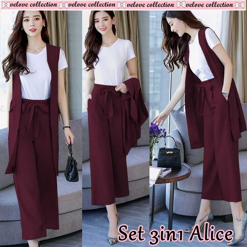 NunuLisaTan - Baju Dress Wanita Set Baju SET