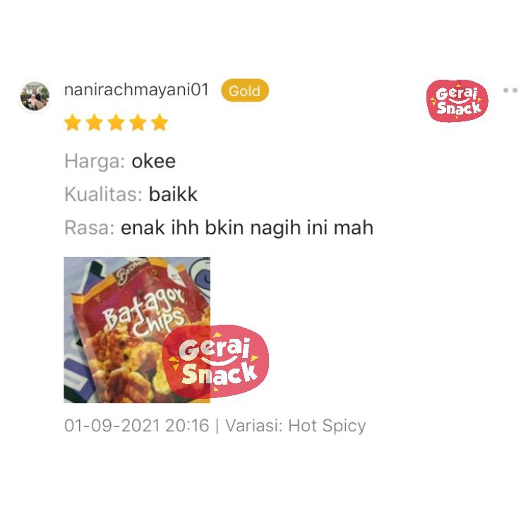 Batagor Kering BeChips Super Crispy Khas Bandung Extra Bumbu Kacang 70 g