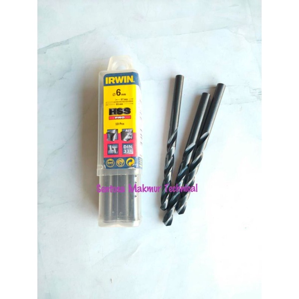 IRWIN HSS PRO 6 MM Mata Bor Besi 6mm