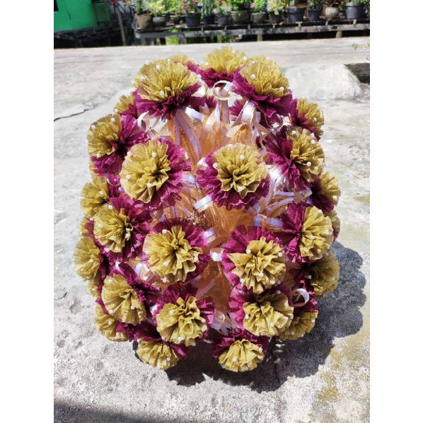 (15pcs)bunga telur pompom/pokok telok/bunga telur/kembang telur/aqiqah/khataman