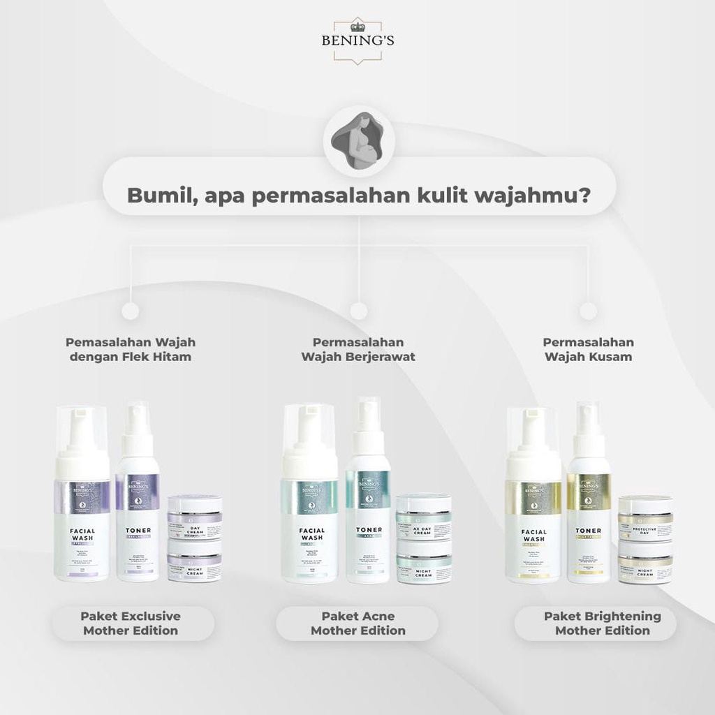 BENING'S PAKET MOTHER EDITION | SKINCARE IBU HAMIL