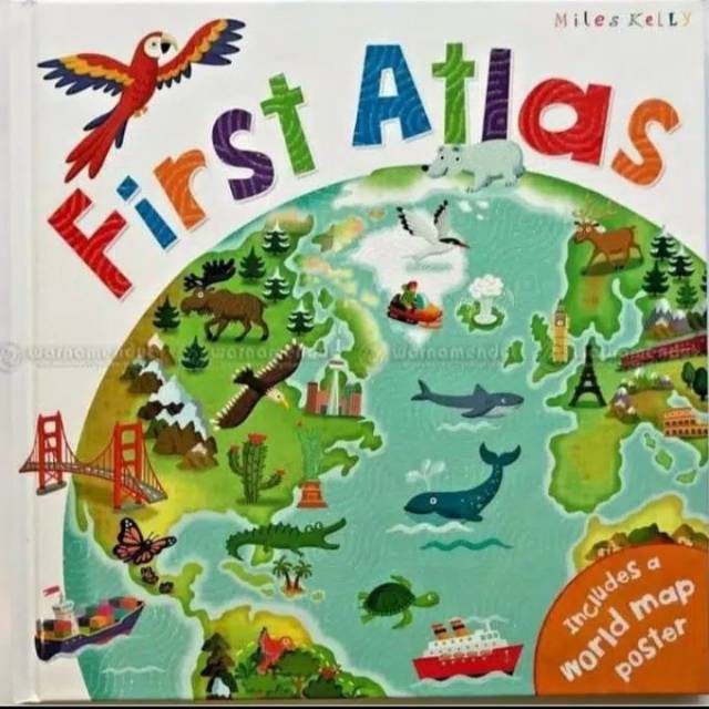 Buku BBW murah / FISRT ATLAS / WM BBW Miles Kelly First Atlas peta anak lebih dari 3 tahun