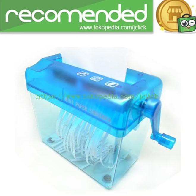 

Hand Operated Paper Cd Card Shredder / Penghancur Kertas Manual - Blue Best Seller