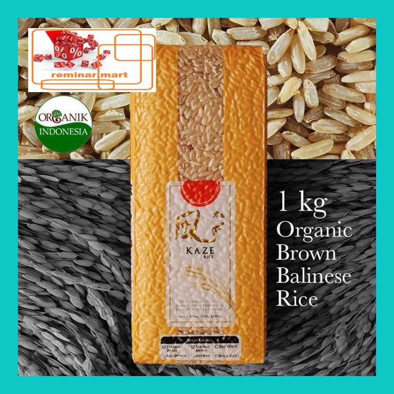 

S0Bers 1 Kg Beras Cokelat Bali Organik - Kaze Rice Ric0S50B