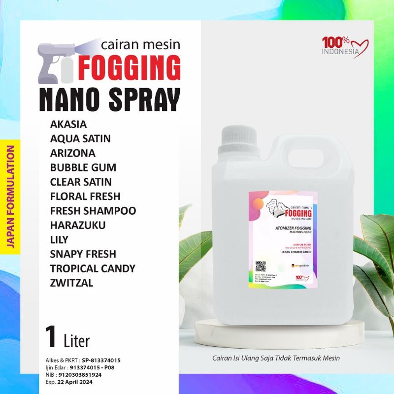 Cairan fooging Nano Spray antiseptic aneka aroma segar kemasan jurigen 1 liter