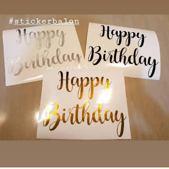 sticker balon happy birthday