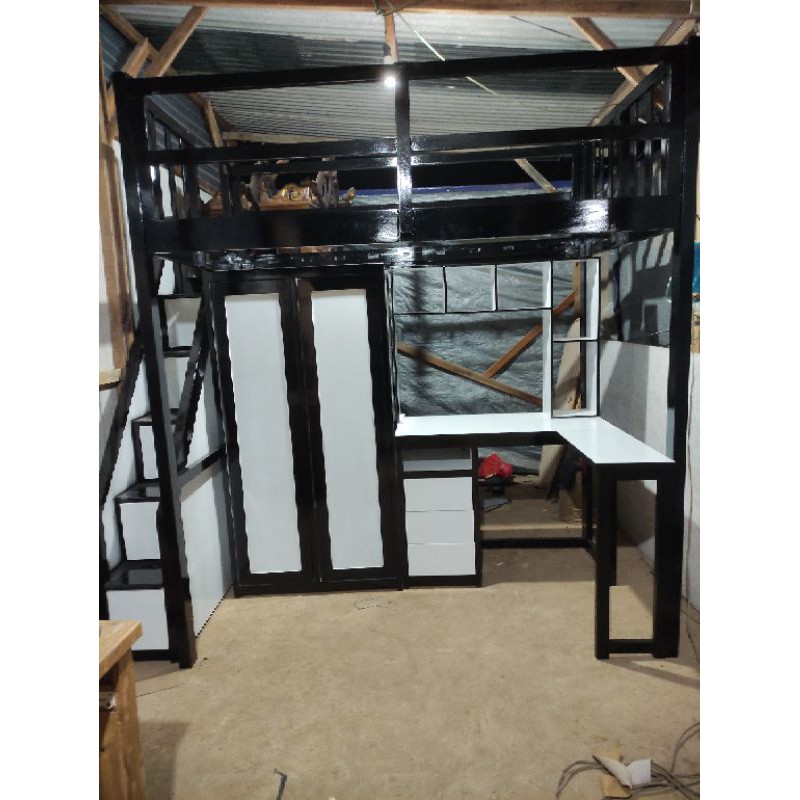 Tempat tidur tingkat + Lemari + Meja Belajar