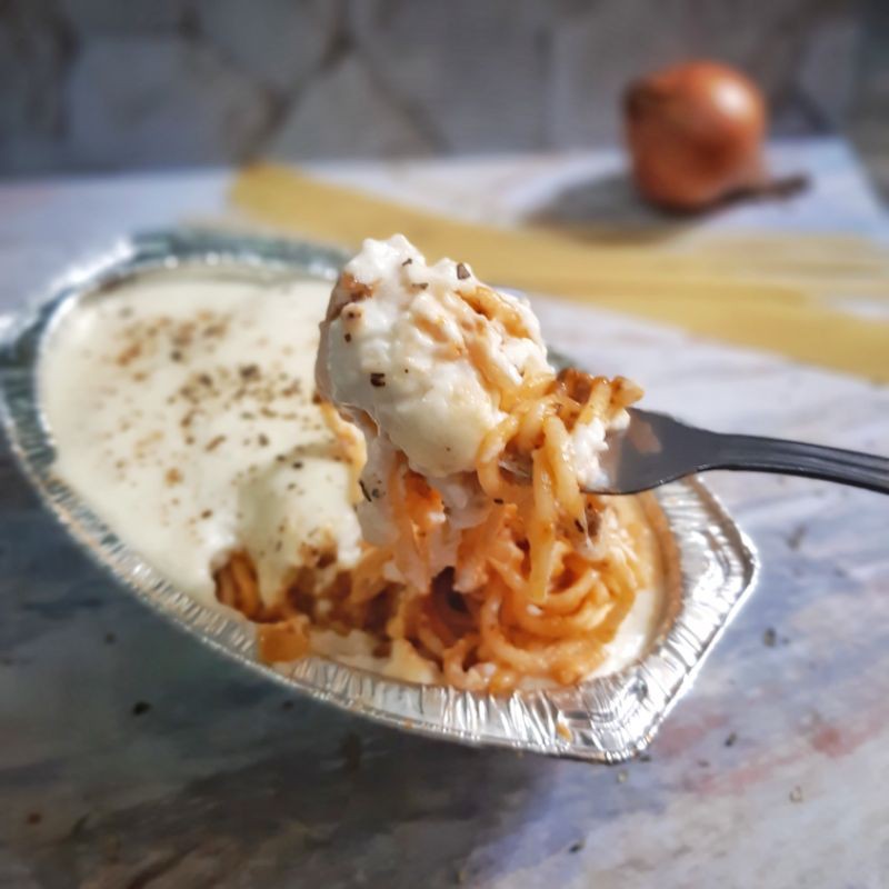 

spaghetti brulee , macaroni schotel