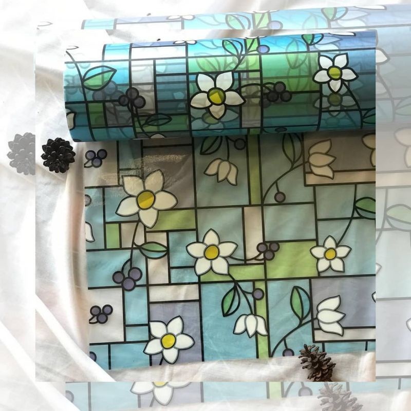 SANDBLAST MOTIF/STICKER KACA LEBAR 120CM