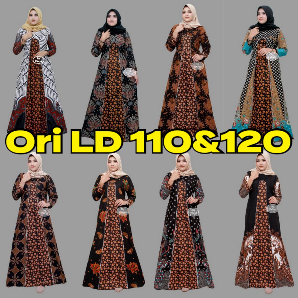 GAMIS JUMBO LD 120 GAMIS KATUNGAMIS LD120 GAMIS BATIK COUPLE MODEL GAMIS BATIK KOMBINASI