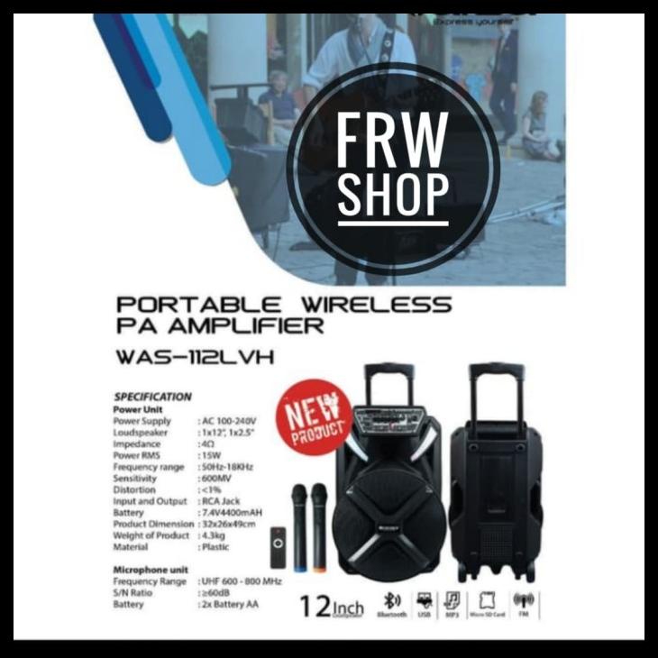 Speaker Portable Aiwa Was-112Lvh/Was112Lvh/Was 112 Lvh ( Bt, Usb,Mp3) Kode 276