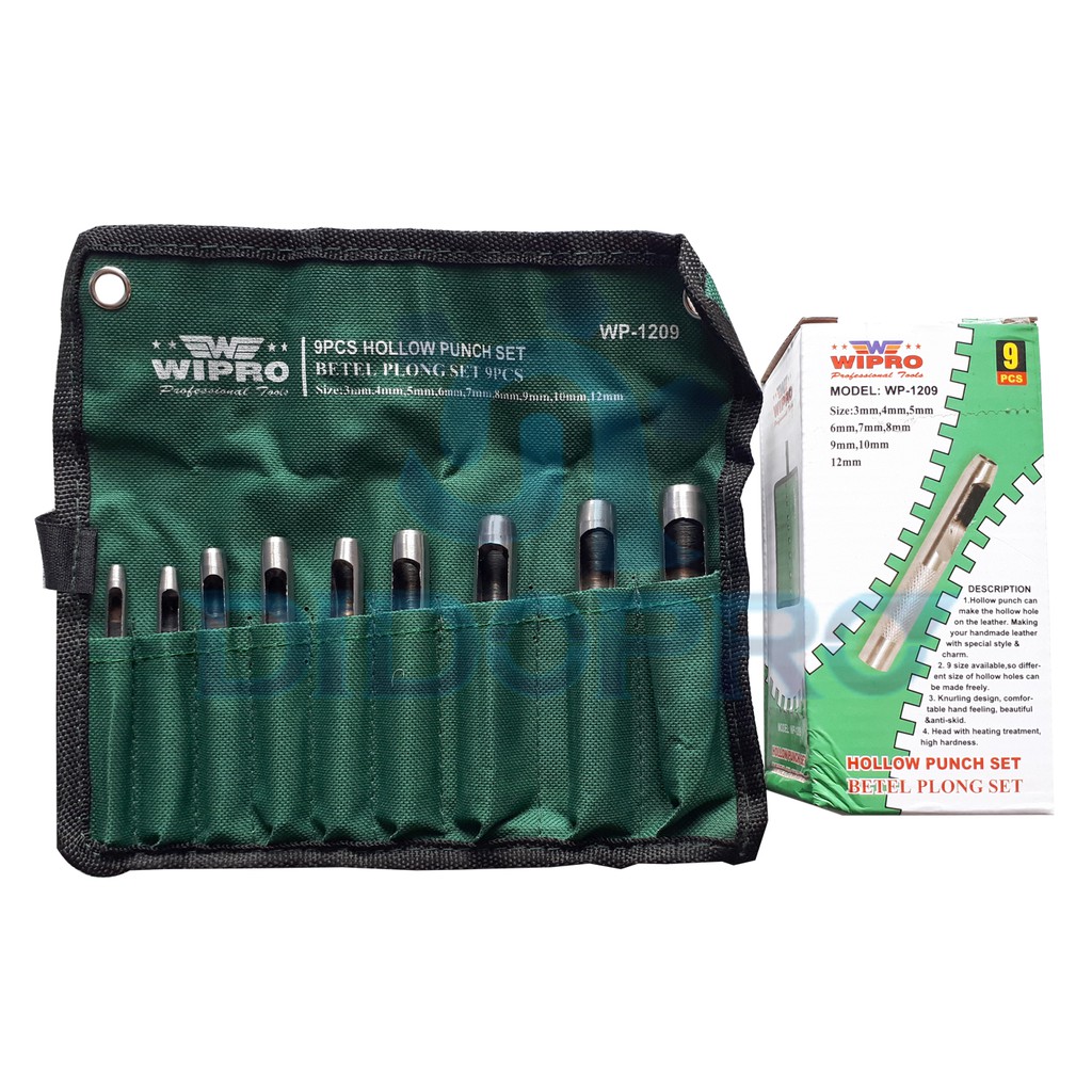 BETEL PLONG SET WIPRO 9 PCS - HOLLOW PUNCH SET