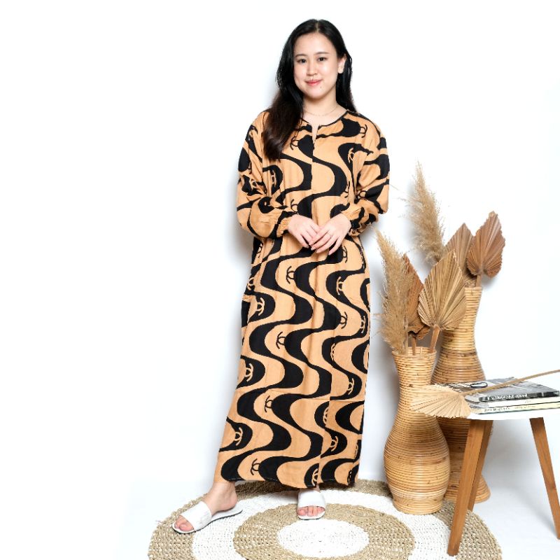 Daster habel busui lengan panjang gamis merk Verell-49