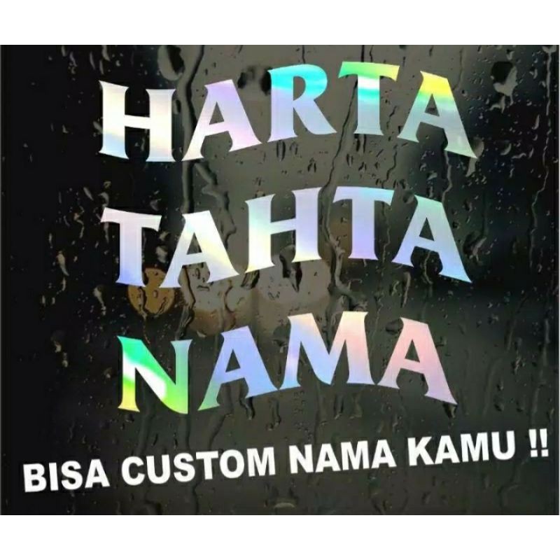 

Sticker Harta Tahta (Nama) Hologram
