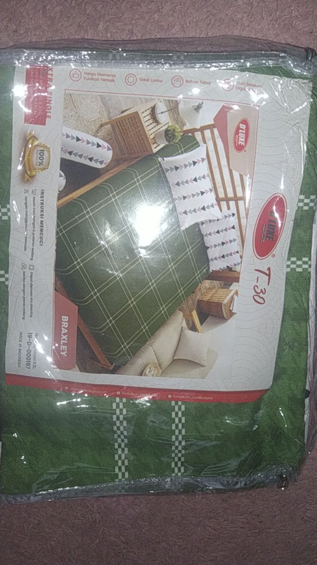 Kintakun Sprei Dluxe Single Size New Spring Edition Versi Ii Uk. 120x200 Tinggi 30 Cm