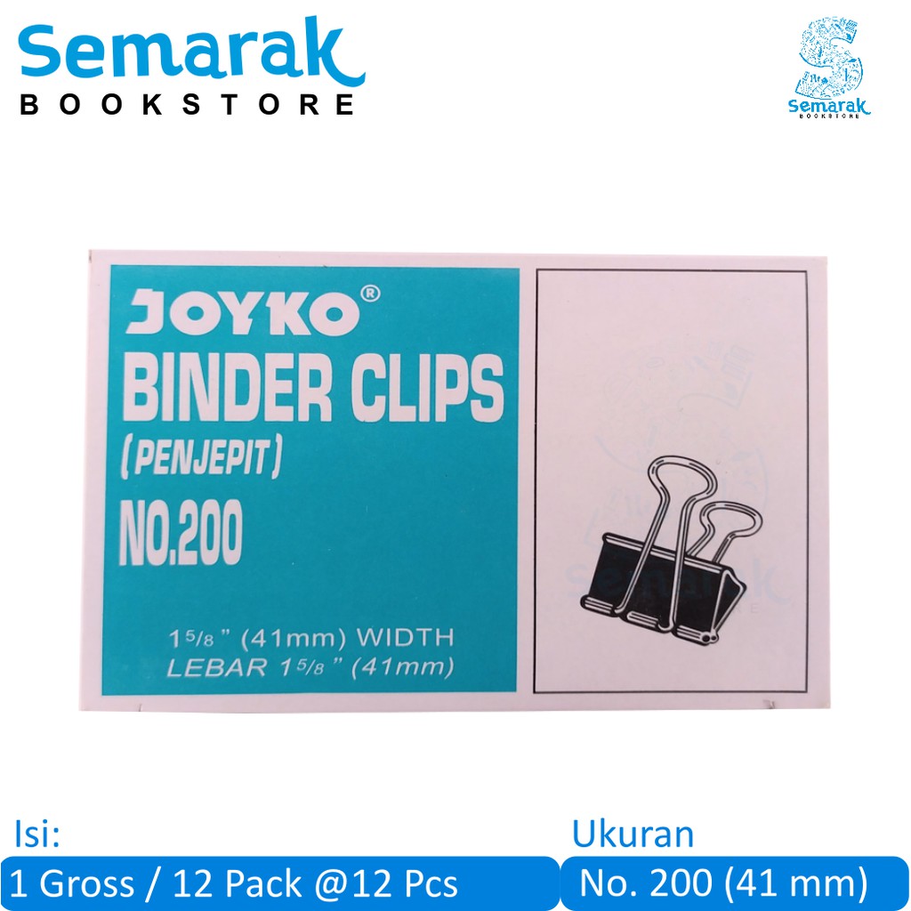 

Joyko Binder Clip No.200 [1 Gross / 12 Pack]