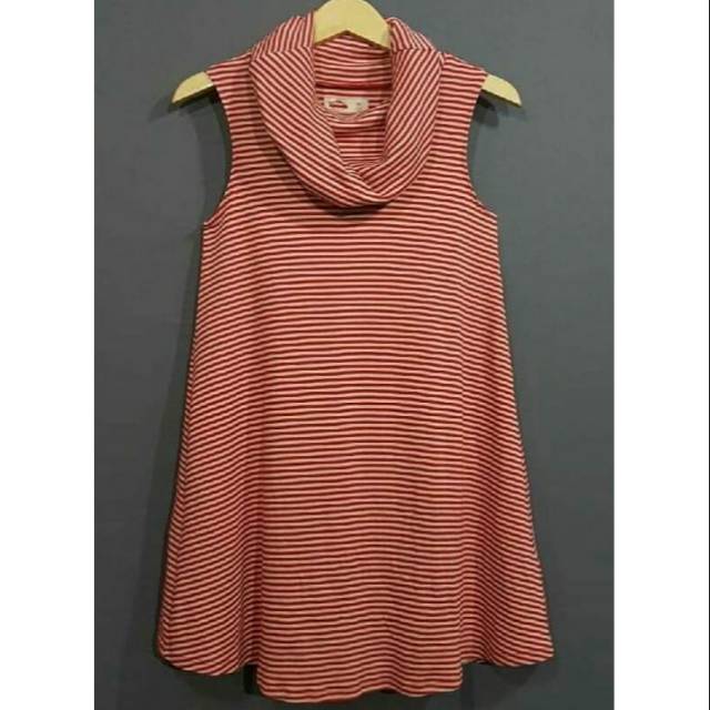 Dress strip biru Abercrombie