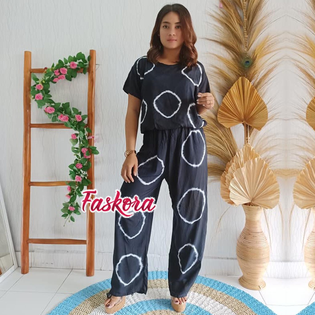 Baju Tidur Rayon Jumbo Pendek / Piyama Pendek Jumbo Rayon Sibori / Baju Tidur Pendek Jumbo Murah