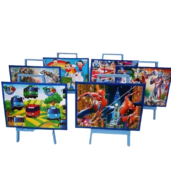 papan tulis anak pakai penyangga 30x40/white board-papan tulis bisa dihapus