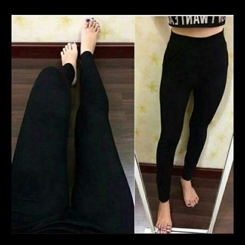 LEGGING IMPORT POLOS TEBAL /LEGGING IMPORT POLOS HITAM / LEGGING IMPORT MURAH / LEGGING Import