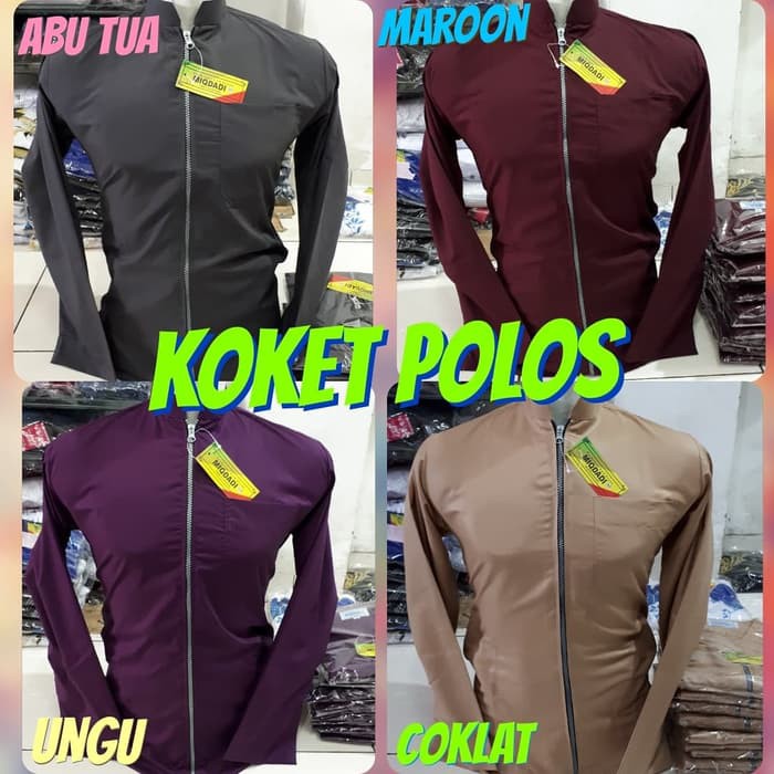 Koko Pria Dewasa Elegant Best Seller Mewah Casual Nibras Nk 54 PO951 Koket Jaket Resleting Full Bh