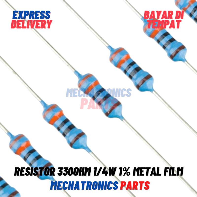 10X RESISTOR 330 OHM 330R 1/4W 1% METAL FILM