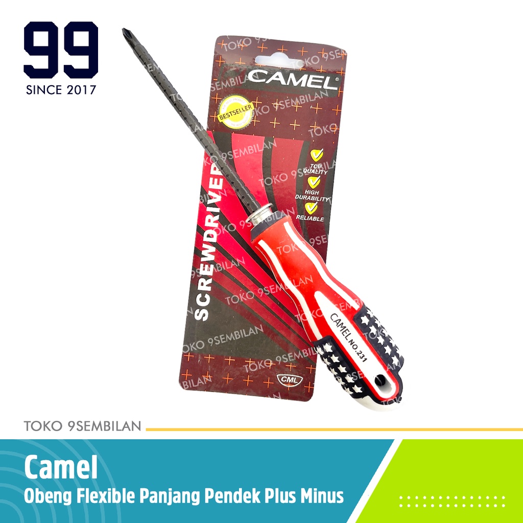 Jual Camel Obeng Flexible Panjang Pendek Plus Minus Inch Grip Karet