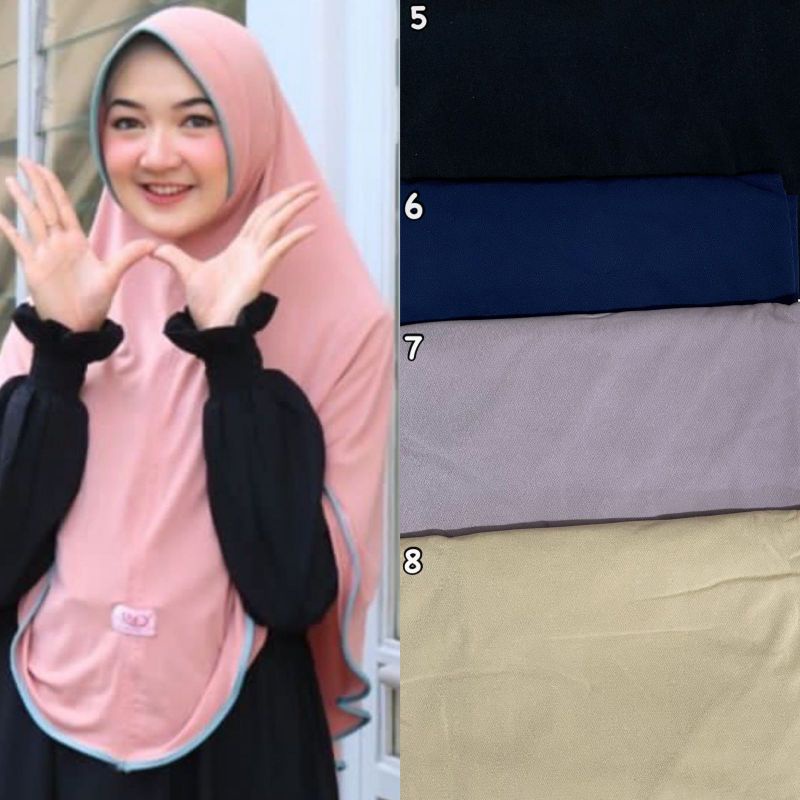 Hijab Arey syar'i list ORI Arey Bahan Jersey airis premium