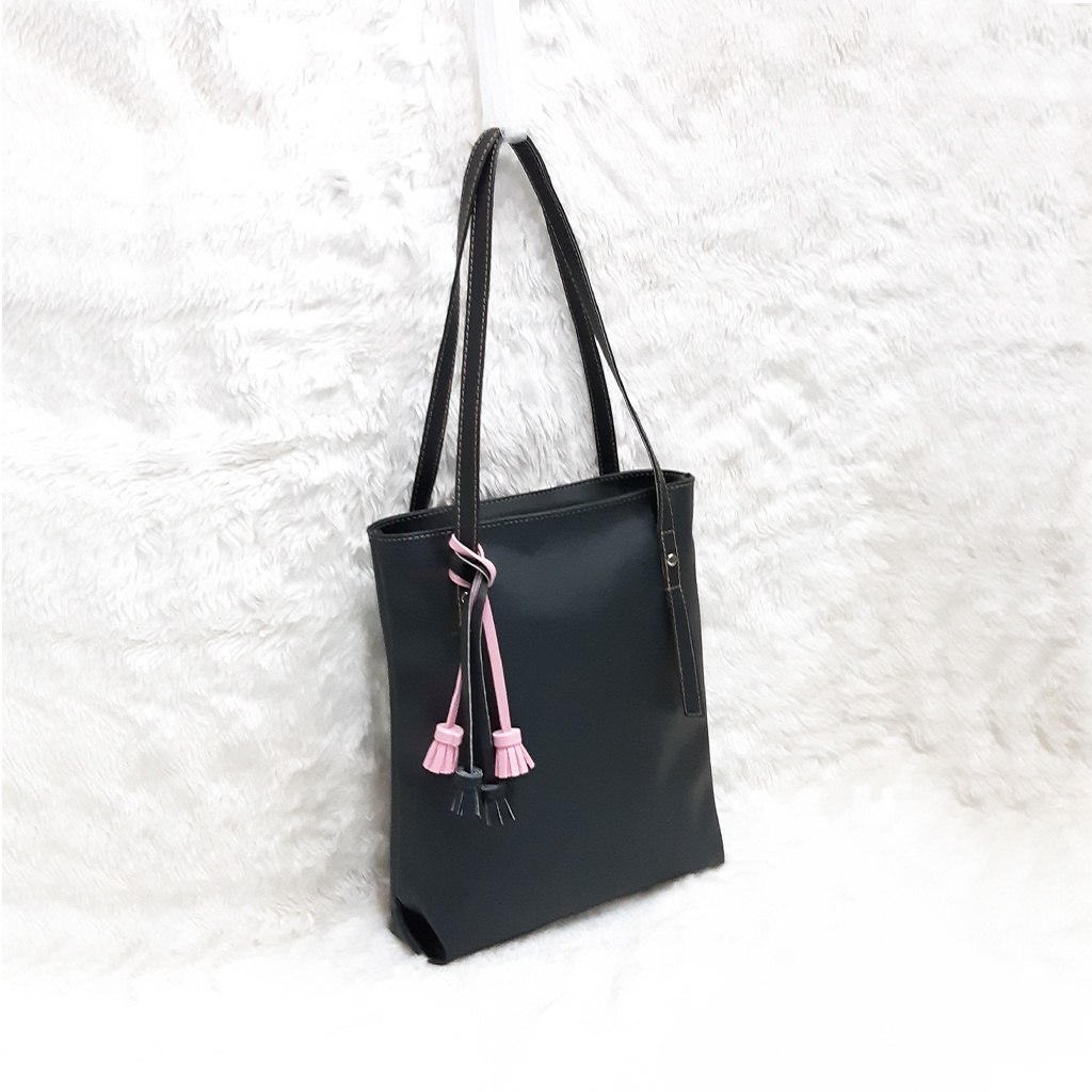 TAS TOTE TAS WANITA KULIT S totebag HITAM Alamanda Murah Salvia saes store 001