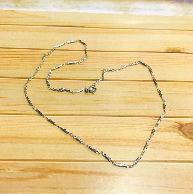 Kalung titanium // kalung wanita // kalung lidi plintir //titanium panjang 45 cm