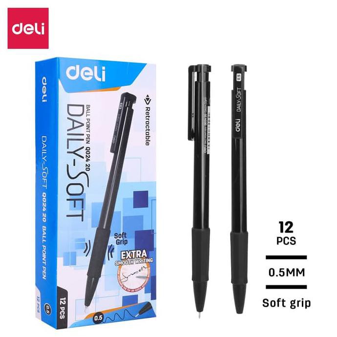 

ITERLARISl Deli Pulpen Bolpoin Cetek / Retractable Ballpoint Pen - 0,5mm EQ02420 IBDLl