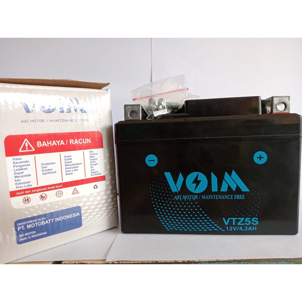 Aki motor honda kharisma kirana blade VOIM VTZ5S/GTZ5S accu original kemasan baru by motobatt