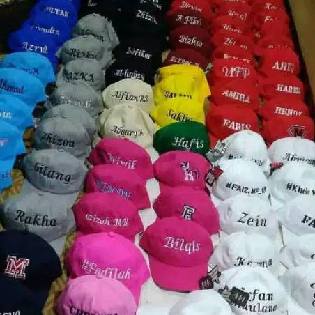 Topi anak custom nama suka suka | topi anak laki laki dan perempuan