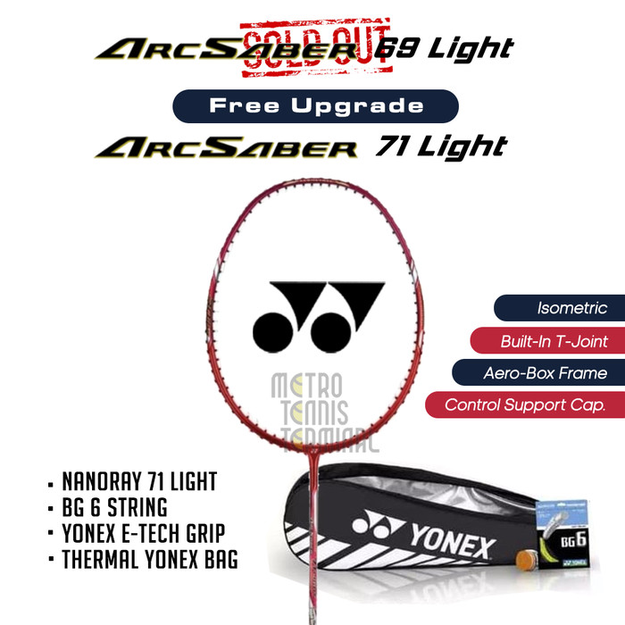 YONEX ARCSABER 69 LIGHT BUNDLE (PAKET RAKET BADMINTON)