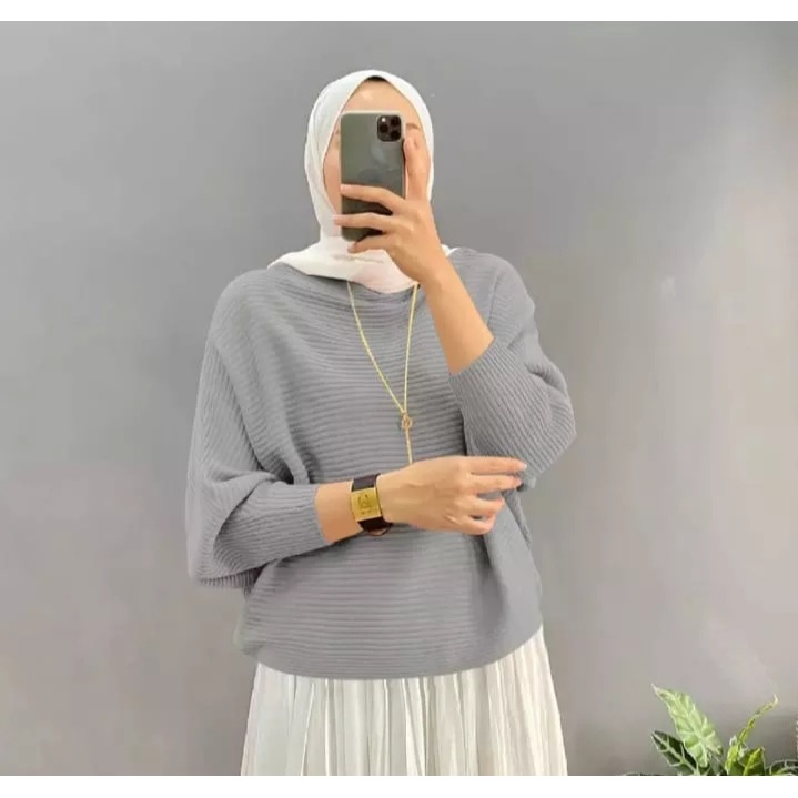 SWEATER RAJUT WANITA BATWING /BAJU RAJUT BATWING KNIT WANITA KALONG / NEW BEST SELLER LASPERAL BLUSE BATWING RAJUT KNIT / BAJU RAJUT KALONG BATWING BLUS / KALONG BLUS BATWING /