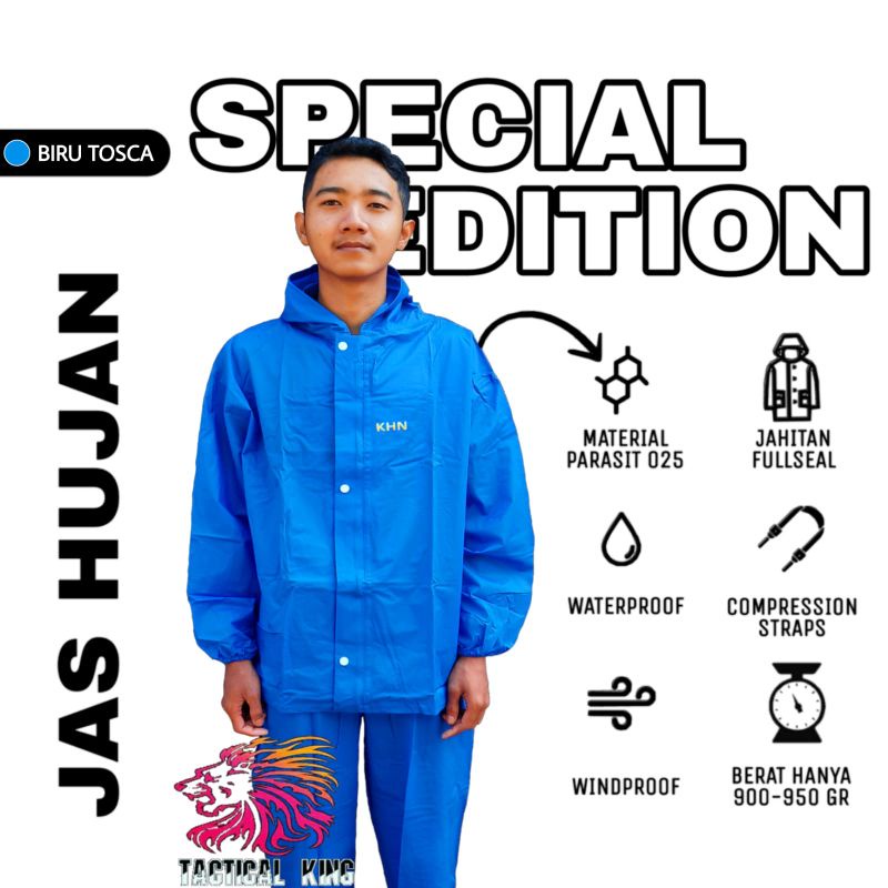 Jas Hujan Special Edition Tactical king/Jas Hujan Stelan Pria dan wanita/Jas Hujan Motor