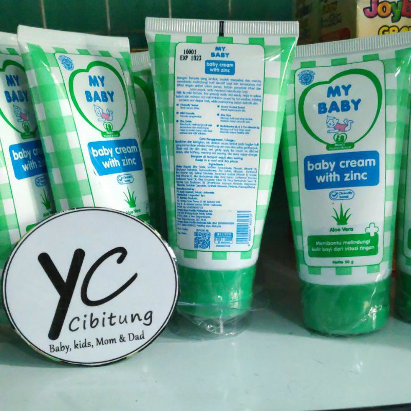 My baby Cream Zinc 50 g Diaper rash kream krim With Ruam popok aloe vera mom kemerahan iritasi ringan bayi anak kids mybaby