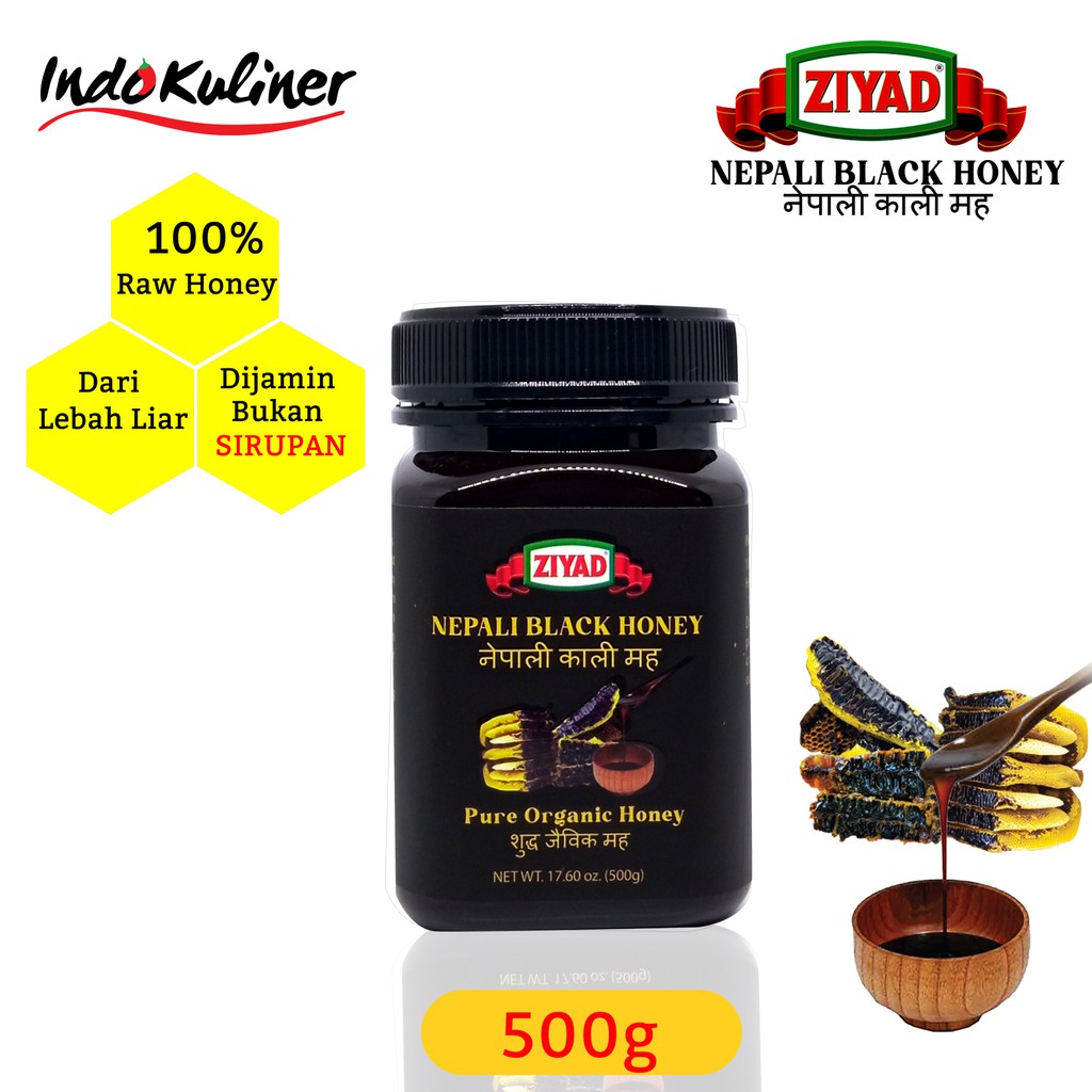 Ziyad Nepali Black Honey Madu Hitam Nepal 500 Gram ASLI By Indokuliner